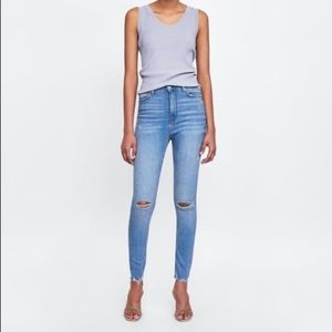 Zara high waisted skinny jeans